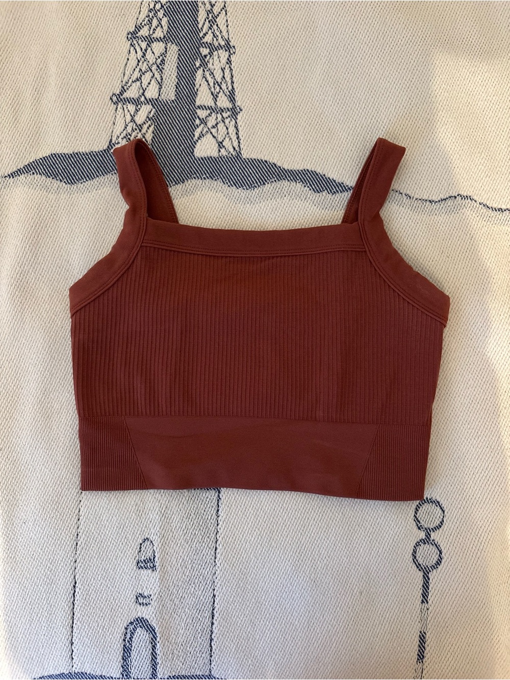 Ribbed tank/bra